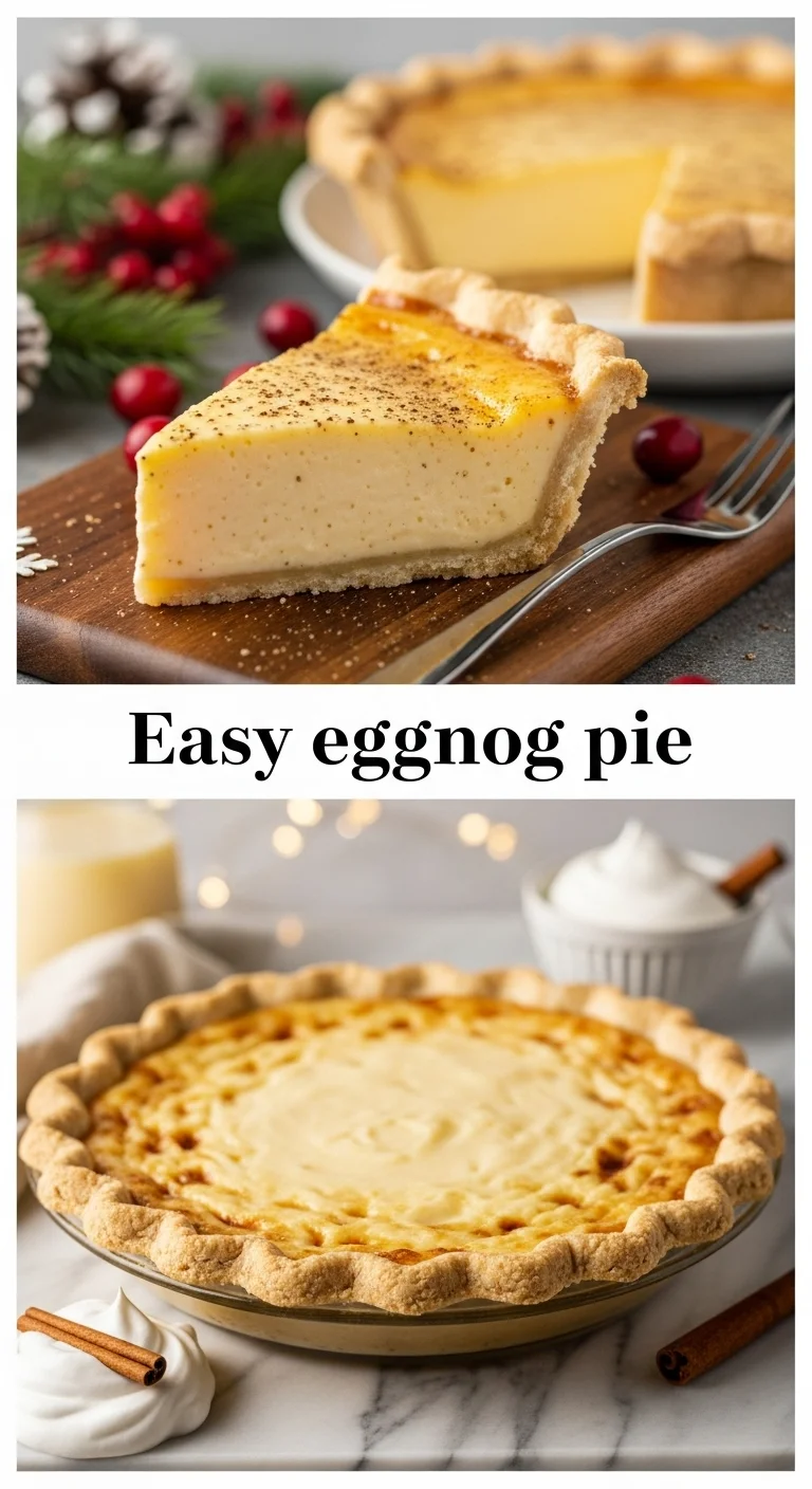 Easy eggnog pie: 7 Delicious Secrets to Master This Holiday Treat - Pinterest Image
