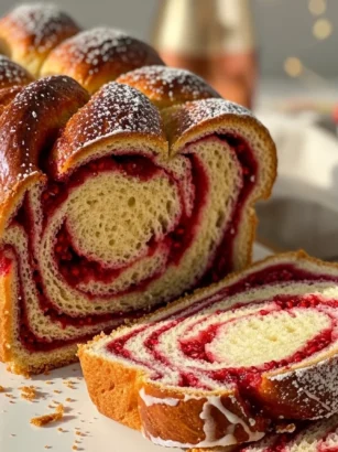 Raspberry Swirl Brioche Loaf