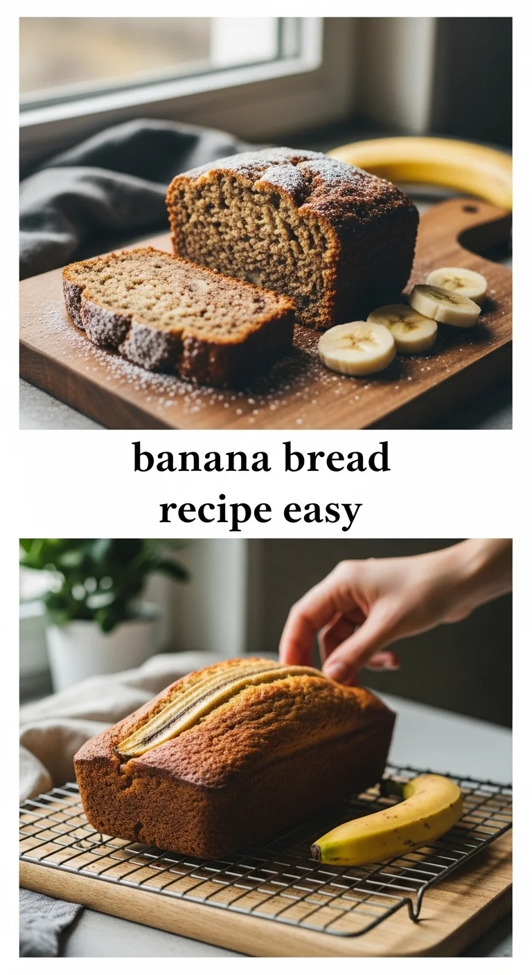 banana bread recipe easy: 7 Delicious Secrets for the Perfect Loaf - Pinterest Image