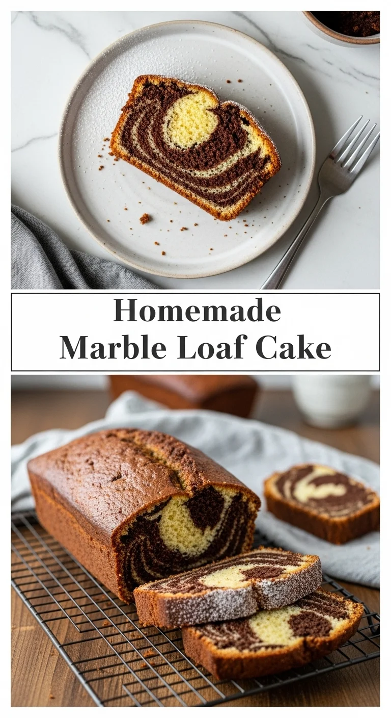 homemade Marble Loaf Cake: 5 Delicious Steps to an Amazing Swirl - Pinterest Image