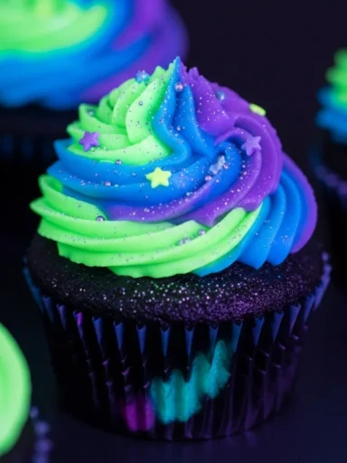 Midnight Glow Cupcakes