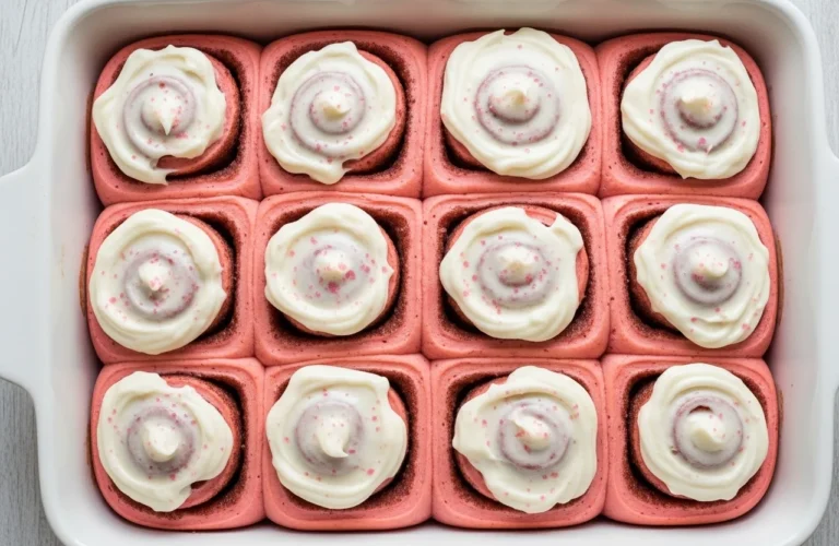 Pink Velvet Cinnamon Rolls