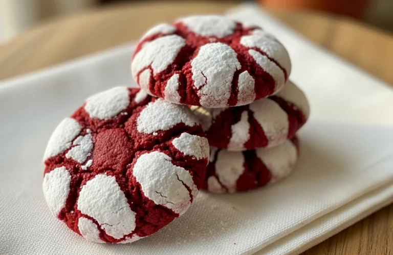 Red Velvet Crinkle Cookies