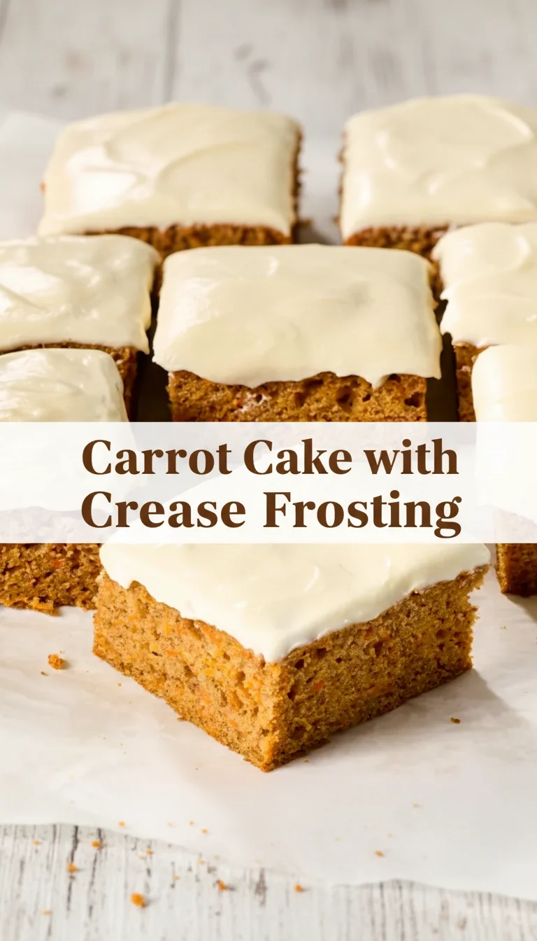 A vertical split layout containing two pictures with the main keyword 'Carrot Cake with Cream Cheese Frosting' in the center. The top photo shows a moist slice with velvety swirls; the bottom shows the whole exquisite cake for a celebration.