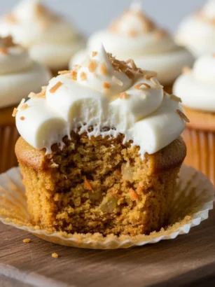 Carrot Pineapple Cupcakes