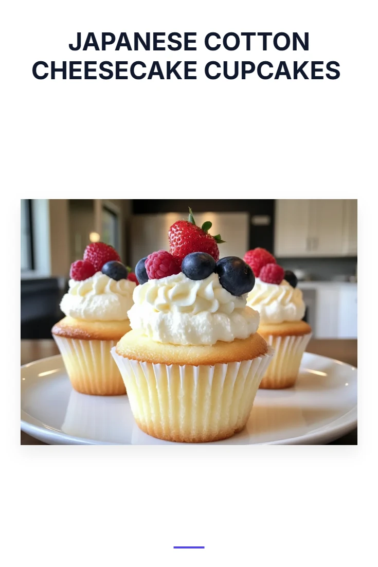 A unified vertical template featuring the text 'Japanese Cotton Cheesecake Cupcakes' at the top and a feature image of golden, soufflé-like cupcakes below, perfect for a March Madness spread.