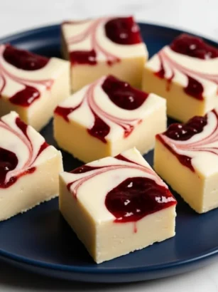 White Chocolate Raspberry Fudge