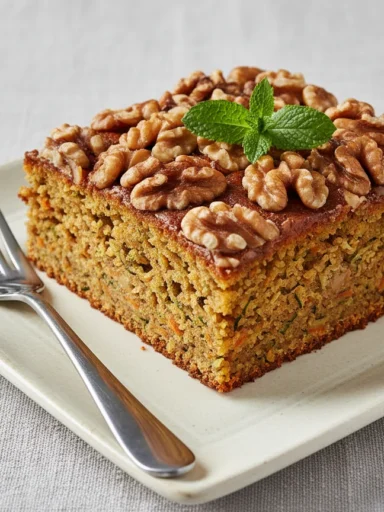 Zucchini Walnut Carrot Cake