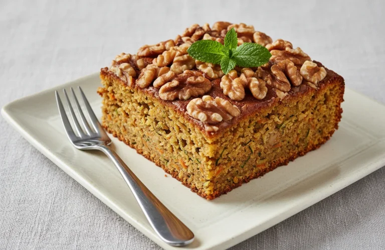 Zucchini Walnut Carrot Cake