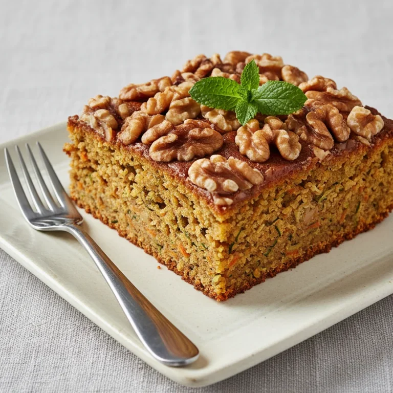 Zucchini Walnut Carrot Cake