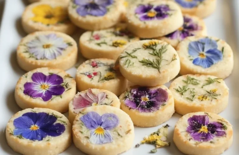 Flower-Pressed Shortbread Cookies