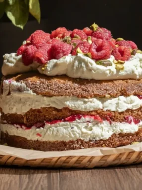 Pistachio Raspberry Cake