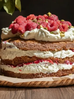 Pistachio Raspberry Cake