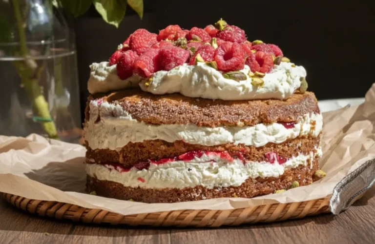Pistachio Raspberry Cake