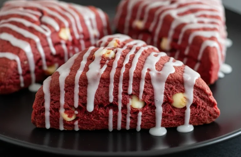 Red Velvet Scones with White Chocolate Chips