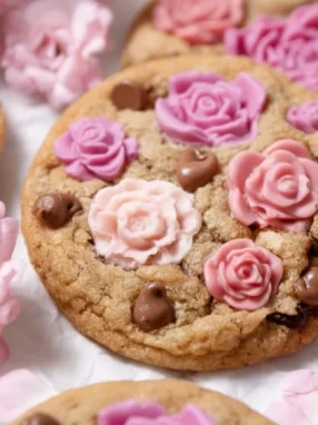 Rose Chocolate Chip Cookies