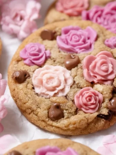 Rose Chocolate Chip Cookies