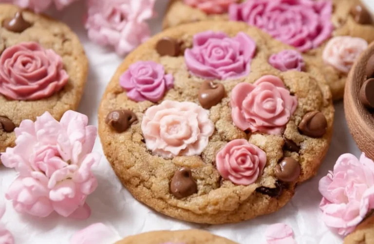 Rose Chocolate Chip Cookies