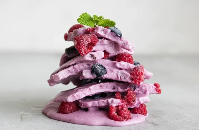 frozen mixed berry kefir bark