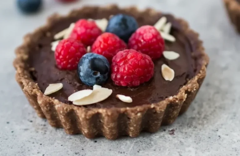 vegan raw chocolate avocado tart